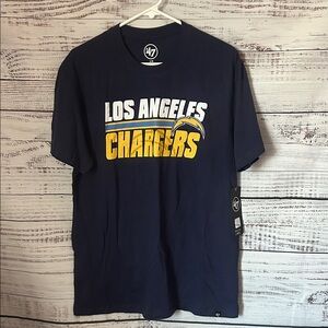 NWT 47 Los Angeles Chargers Navy and Gold Tee size large